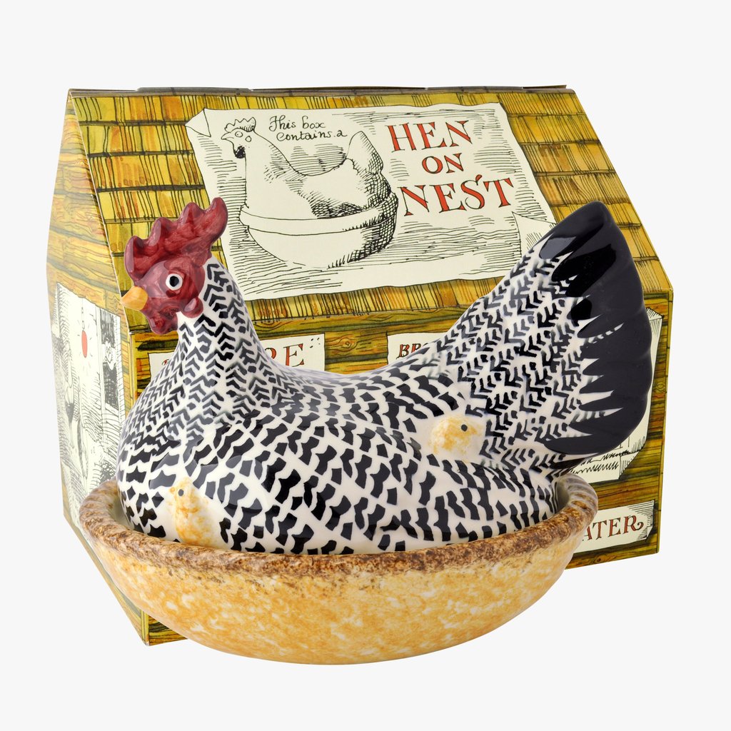 Silver Large Hen On Nest Boxed