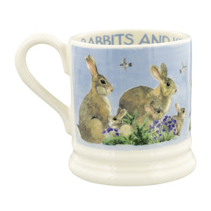 Bright New Morning Rabbits 1/2 Pint Mug