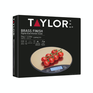 Taylor Pro Digital Dual 5Kg Kitchen Scales - Black & Brass