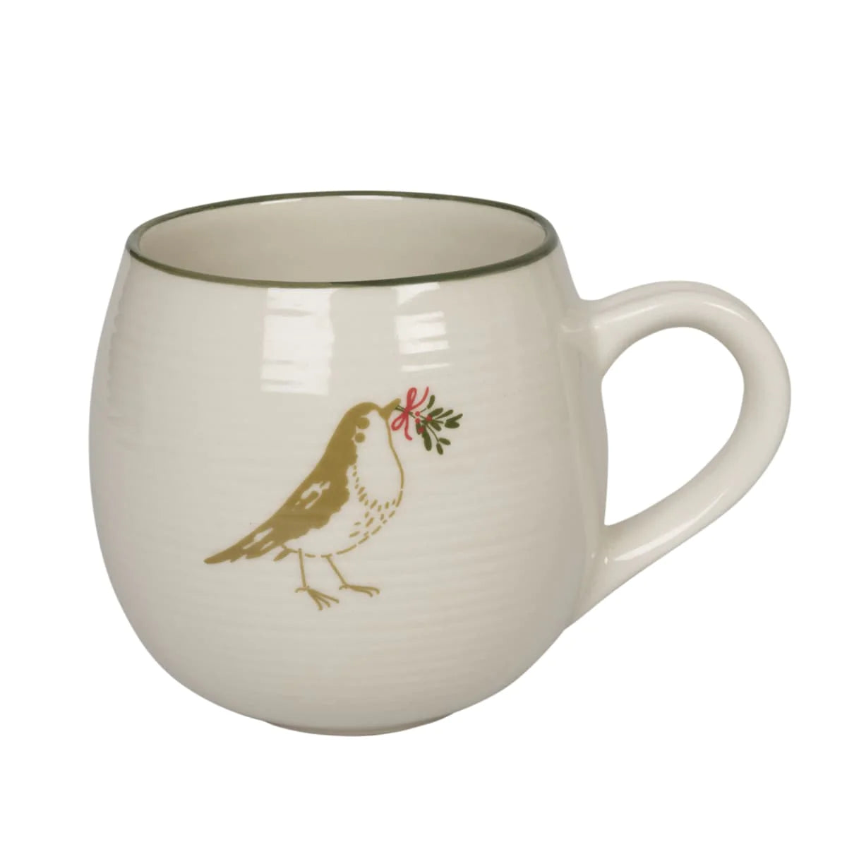 Mug - Stoneware - Patterned - Robins